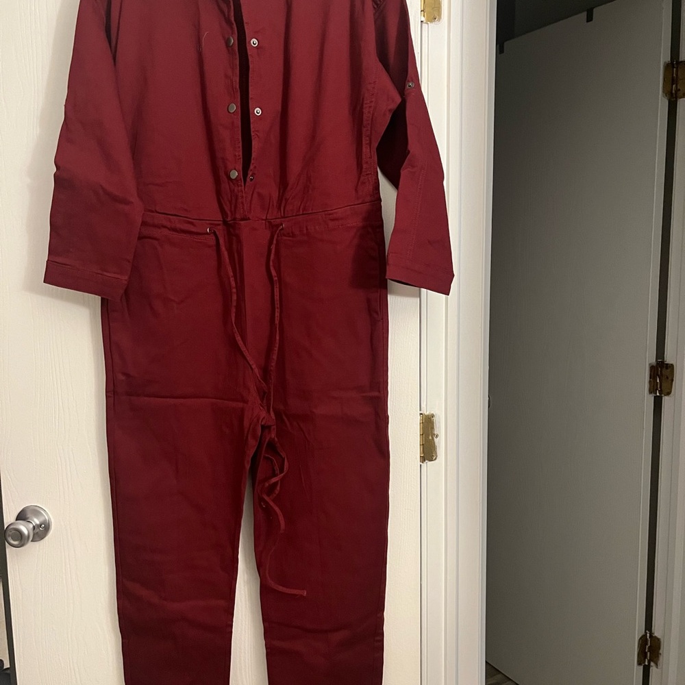 American Bazi Burgundy Jumpsuit
